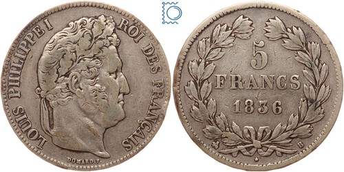 Frankreich francs 1836 - francs, b