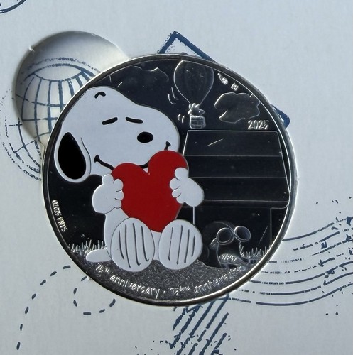 Euro snoopy peanuts - peanuts, silber