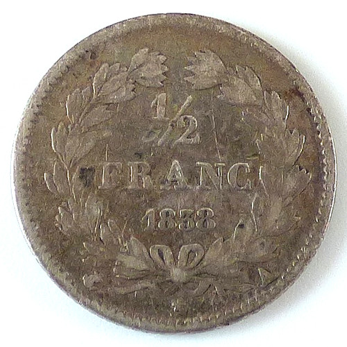 Franc louis philippe i - ½,